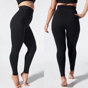Blanqi Highwaist Postpartum + Nursing Support Leggings Black Sz Medium